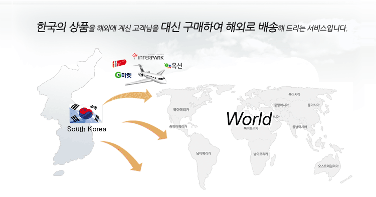 한국의 상품을 해외에 계신 고객님을 대신 구매하여 해외로 배송해 드리는 서비스입니다.